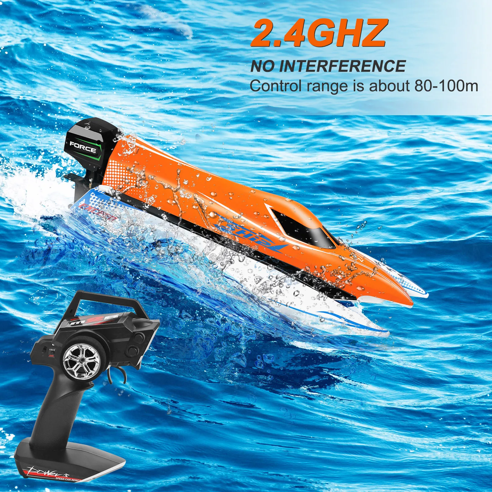 WLtoys WL915-A Boat Remote Control Boats 2.4G 45km/h High Speed RC Boat RC Toy Gift for Kids Adults Boys Girls