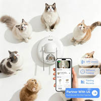 Comedero Automático Inteligente para Gatos OEM/ODM, Alimentador Automático para Mascotas con Reconocimiento Facial por IA, Bandeja Giratoria de 6 Comidas, Aplicación Wifi