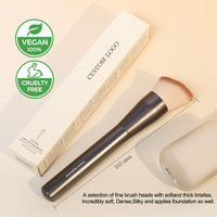 Nouvelle conception 2026 OEM – Pinceau de maquillage professionnel synthétique plat et rond, dense, durable, de luxe, personnalisé, pour fond de teint – Vente en gros