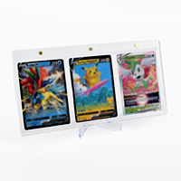 Support d'affichage magnétique premium en acrylique transparent à 2 ou 3 emplacements avec protection UV pour collection de cartes de jeu et de sport