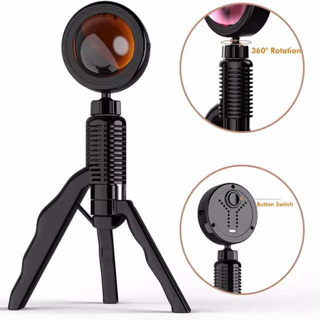 Smart Outdoor Mini Led Sun Rainbow Sunset Projector Lights Remote Control Bedroom Lamp for Room