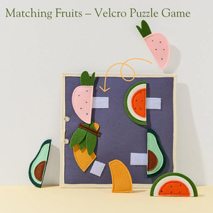 Tùy Chỉnh Montessori Giáo Dục Bận Cảm Thấy Vải Thân Thiện Với Môi Cuốn Sách Yên Tĩnh Cho Trẻ Mới Biết Đi Của Bé Đầu Hoạt Động Học Tập Đồ Chơi Trẻ Em - Product Image 5