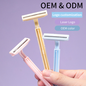 Shangye nhà máy cơ thể tóc Remover Lady dao cạo đôi lưỡi 2 trong 1 nhựa thép không gỉ an toàn máy cạo râu xén dao cạo a0208 - Product Image 1