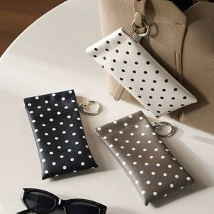 Travel Portable Sunglasses <b>Case</b> PU Leather Eyeglasses Pouch Soft <b>Glasses</b> Bag with Cleaning Cloth Automatic Closure - Product Image 4