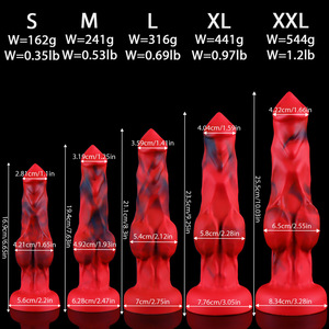 Nouvelle Texture loup <span class=keywords><strong>Dick</strong></span> Animal gode doux et réaliste épais pénis liquide Silicone adulte Sex Toy - Product Image 5
