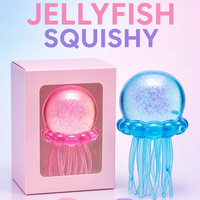 Jouets sensoriels anti-stress à remontée lente en forme de méduse et pieuvre, animaux marins à presser, vente en gros