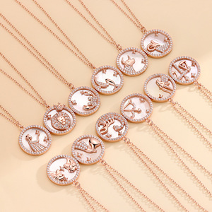 Collar de Plata de Ley 925 con Colgante de <span class=keywords><strong>Signo</strong></span> Zodiacal de los 12 Horóscopos, <span class=keywords><strong>para</strong></span> Mujer, Superventas - Product Image 6