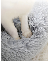 Coussin d'hiver chaud en peluche pour chien, Nid rond pour chat, Lit et tapis pour animaux de compagnie, Coussin à carreaux pour chat, Fournitures pour animaux de compagnie