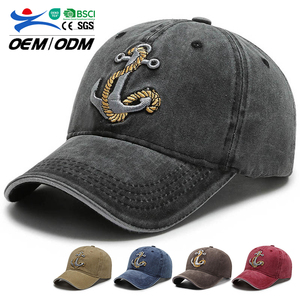 Gorra de béisbol con protección solar común vaquera lavada bordada a la moda Primavera Verano al por mayor hebilla de metal para uso exterior unisex - Product Image 1