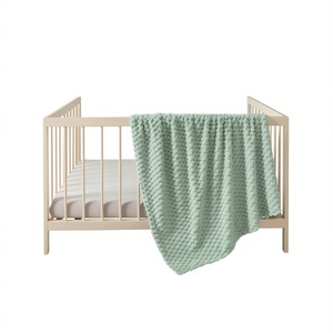 Lit bébé nordique en bois Vianney Mint, meubles pour enfants de 0 à 3 ans - Product Image 1