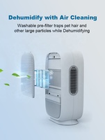 Mini déshumidificateur Peltier ultra-silencieux avec pré-filtre lavable pour purifier l'air