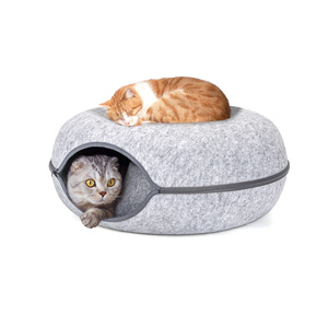Nobleza removibile con cerniera Tunnel per gatti al coperto Cat House con comodo letto mobili per animali domestici per gatti - Product Image 1
