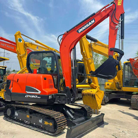 Excavatrice sur chenilles Doosan DX60-9C d'occasion d'origine coréenne, machine de terrassement compacte à performance stable pour le secteur de la construction mondiale