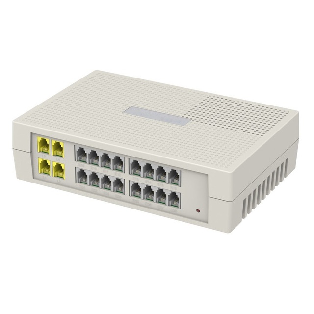 Sachikoo High Quality 4 Ports PABX System Extensions 16 Custom Plastic White Analog Telephone 3 Year Warranty