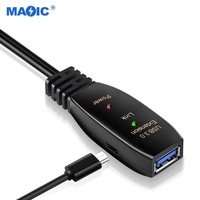 Kabel ekstensi USB 3.0 pria ke wanita, aksesori yang umum digunakan, kabel ekstensi USB untuk Printer pistol pemindai pengawasan