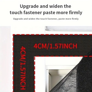 Rideau de porte de <span class=keywords><strong>garage</strong></span> magnétique moderne en fibre de verre et moustiquaire avec conception anti-insectes, maille de 1 mm, durable, sans perçage requis - Product Image 4