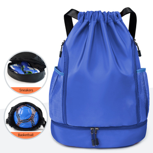 Customized Printed Logo Marathon Training <b>Drawstring</b> <b>Backpack</b> for Children and Adults - Product Image 4