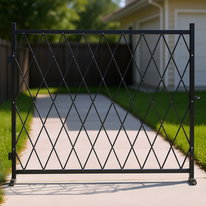 Puerta Plegable Tipo Tijera de 87x85 Pulgadas, Retráctil, de Acero, para Exteriores, Control Manual, Diseño Industrial - Product Image 3