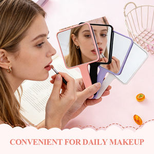 <span class=keywords><strong>Specchio</strong></span> per il Trucco Portatile a Forma Quadrata con Logo Personalizzato, <span class=keywords><strong>Specchio</strong></span> Cosmetico con Manico in Plastica per Donne - Product Image 4