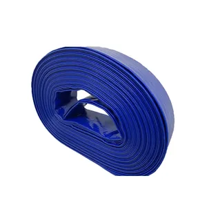 צינור מתלה 3 אינץ' PVC צינור שטוח בלחץ גבוה/צינור פריקת מים PVC כחול/צינור השקיה חקלאי