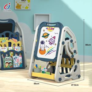 Tablero de dibujo magnético Chengji Aprendizaje Temprano Bokshelf <span class=keywords><strong>artista</strong></span> doble cara tablero de dibujo educativo juguete - Product Image 4