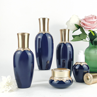 Ensemble de flacons cosmétiques en verre vides de 120 ml, 100 ml, 30 ml, 30 g, flacon de lotion pour soins de la peau, pot de crème hydratante avec couvercles dorés, Guang Zhou Huiyu Packaging