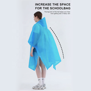Imperméable réfléchissant réutilisable coupe-vent et imperméable en EVA à capuche pour taille <span class=keywords><strong>XL</strong></span> – Idéal pour les sports de plein air : randonnée, cyclisme - Product Image 6