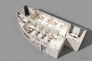 Décoration de magasin de manucure minimaliste moderne, design d'intérieur de salon de manucure, service de conception personnalisé tout-en-un pour salon de beauté commercial - Product Image 6