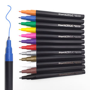 Stylos à encre acrylique <span class=keywords><strong>Posca</strong></span> à pointe extra fine, 12 couleurs, vente chaude, encre non toxique, nouveaux ensembles de marqueurs - Product Image 1