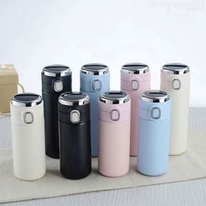 Bouteille d'eau sport en acier inoxydable à double paroi isolée sous vide, à large ouverture, pour l'extérieur, 500 ml et 750 ml, avec différents couvercles fonctionnels - Product Image 4