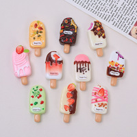 Pendentif en résine en forme de crème glacée, fruits et noix, accessoires en résine pour loisirs créatifs, petits accessoires en résine adaptés aux coques de téléphone portable, épingles à cheveux, chaussures