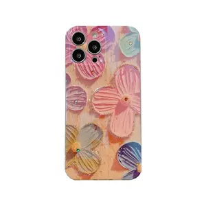 Fashion Flowers Glitter Laser Phone Case For iPhone 14 Pro Max 13 12 11 X XS XR 7 8 Plus SE 2020 Luxury Soft Shockproof Cover