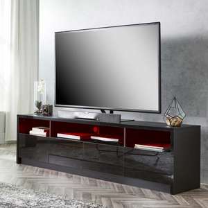 Meuble TV moderne de luxe <span class=keywords><strong>en</strong></span> <span class=keywords><strong>bois</strong></span> avec LED haute brillance et fonction de rangement pour salon - Product Image 5