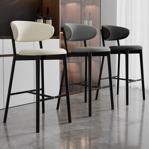 Sgabelli da <span class=keywords><strong>Bar</strong></span> Alti Usati con Struttura in Metallo, Design Moderno e di Tendenza, con Schienale, Smontabili per Uso Commerciale, Sedie per Tavoli da Isola - Product Image 2