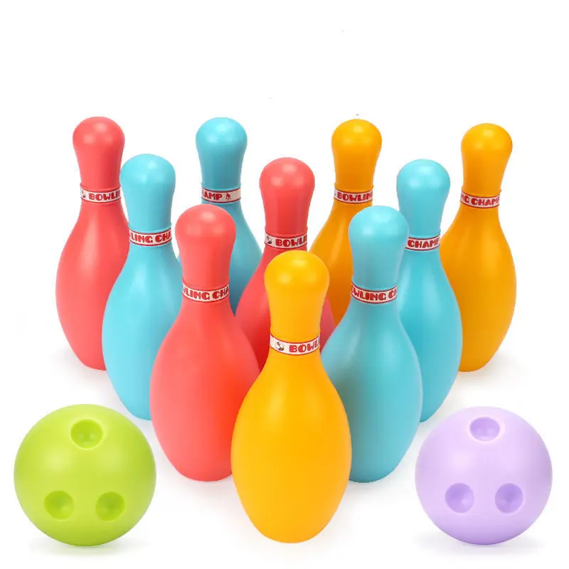 Hot sale children Colorful Bowling Set Plastic Bowling Ball Outdoor Summer Game Sports Toy For Kids