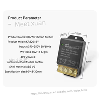 Interrupteur relais intelligent WiFi haute puissance WeLink 30A - Contrôle à distance sans fil via APP/Alexa/Google Home |   Minuterie et automatisation DIY