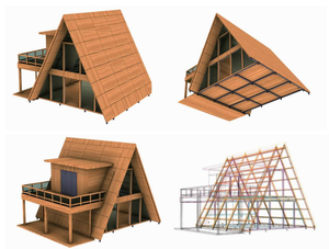 Thép thấp tầng mô-đun prefab Nhà tam giác nhỏ cho biệt thự và căn hộ sử dụng cấu trúc thép nhẹ thân thiện với môi trường - Product Image 4