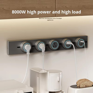 Douille de rail innovante à éclairage haut et bas avec prises universelles mobiles et rétroéclairage d'ambiance - Product Image 4
