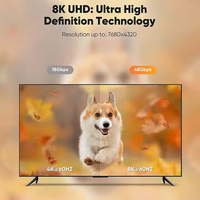 Câble HDMI 2.1 ultra haute vitesse 48 Gbit/s 8K pour moniteur d'ordinateur, projecteur 4K 120Hz 3D, en nylon, 1m 2m, multimédia, cuivre nu, lecteur DVD HD, en stock
