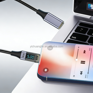 Cable de Datos Tipo-C con Pantalla Digital, Carga Rápida PD100W, Material PVC, Carga Inteligente de 60W, Corriente Visible, Cobre Puro - Product Image 6