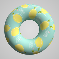 Bouée de bain gonflable légère en PVC durable et écologique avec logo personnalisé et motif fruit, flotteur de piscine portable pour enfants, idéal pour les fêtes à la plage