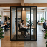 Cabine de bureau insonorisée moderne, cabine téléphonique acoustique, cabine d'intimité pour espace de travail ouvert