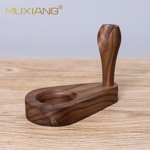 Solid Wood <b>Pipe</b> <b>Stand</b> Single Holder Bent Type Tobacco <b>Pipe</b> Display Rack - Product Image 4