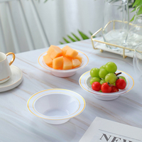 Assiette jetable en plastique rigide épaissi, transparente, en PS, style aviation, motif papillon, nouveau style chinois, pour bœuf et fruits