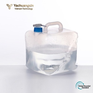Portable Transparent Plastic Water Storage <b>Bag</b> 10L With Tap For Camping Outdoor Use 2-Pack - Product Image 4
