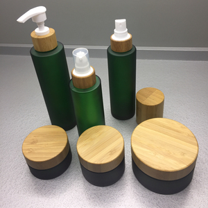 Jar Bamboo Jars Jar Bamboo Frosted Jar 15g 30g 50g 100g Frosted Green Glass Bottle Bamboo Cosmetic Jars