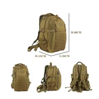 Sac à dos tactique découpé au laser, sac à dos Molle pour activités de plein air, sac à dos imperméable en nylon pour la randonnée, le camping, la chasse, OEM ODM