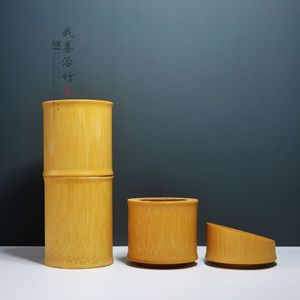 Bamboo Tea Canisters Spliced Layered Tubes With Bamboo Lid For Tea Storage Packaging Chongqing Origin Food Grade - Product Image 5