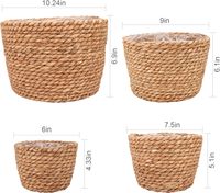 Panier à plantes en jonc de mer, élégants paniers à plantes pour plantes d'intérieur et d'extérieur, parfaits pour couvrir les pots de fleurs et décorer la pièce