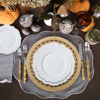 Ensemble d'assiettes en rotin tissé à la main Vaisselle en osier naturel pour mariages Boho Events Home & Retail Rustic & Eco-Friendly